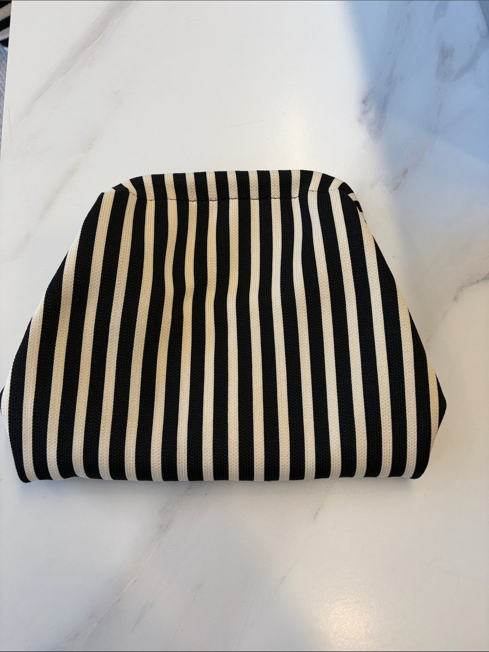 Striped Black & Cream Women’s Clutch
